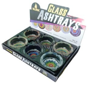 cenicero vidrio colores