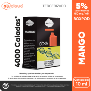 glucloud boxpod 4.000 puffs Mango