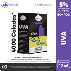 glucloud boxpod 4.000 puffs Uva