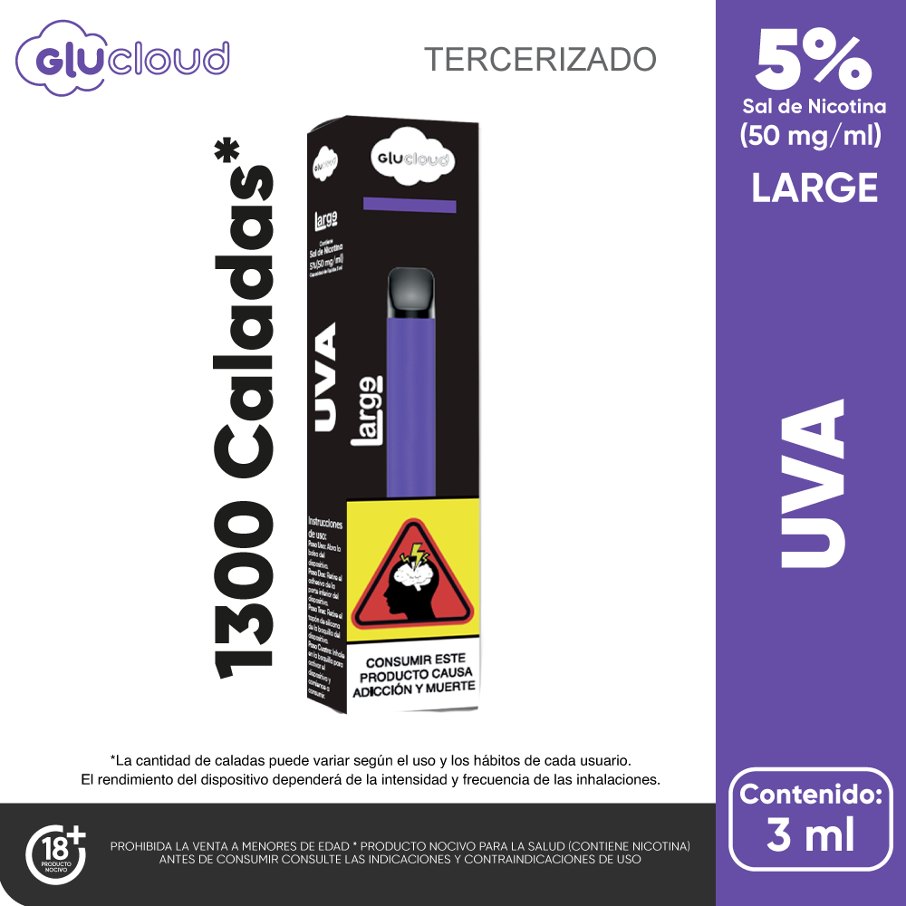 glucloud large 1.300 puffs Uva