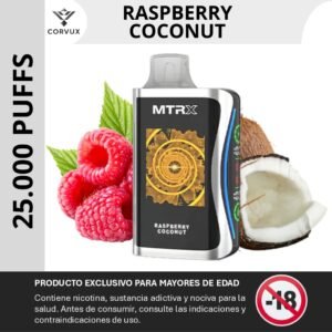 vape mtrx 25.000 puffs raspberry coconut