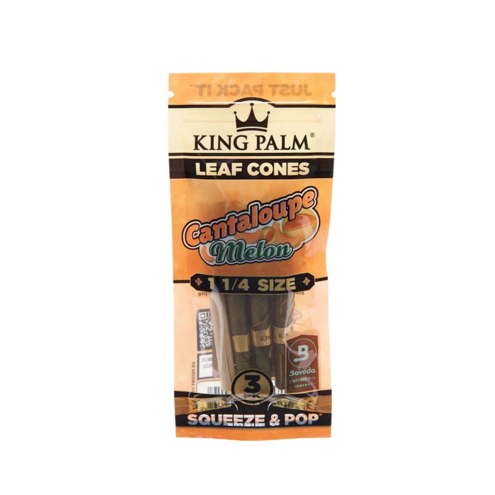 King palm leaf cones cantaloupe melon