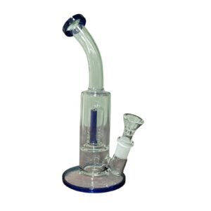 bong transparente con detalles azules